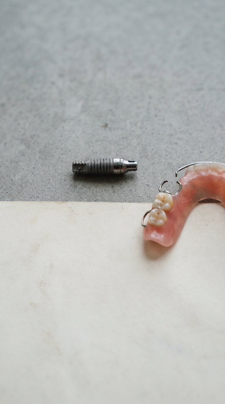 Comparação entre implante e prótese dentária