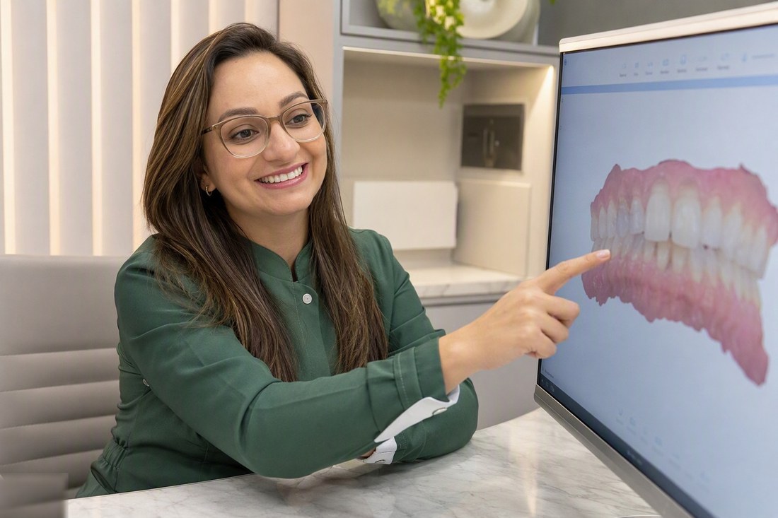 Consultório da Andréia Castro Odontologia preparado para planejamento e acompanhamento ortodôntico