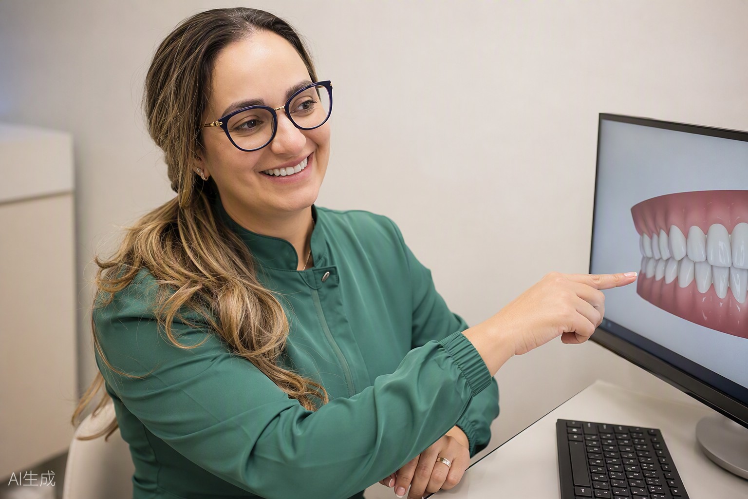 Dra. Andréia Castro durante atendimento