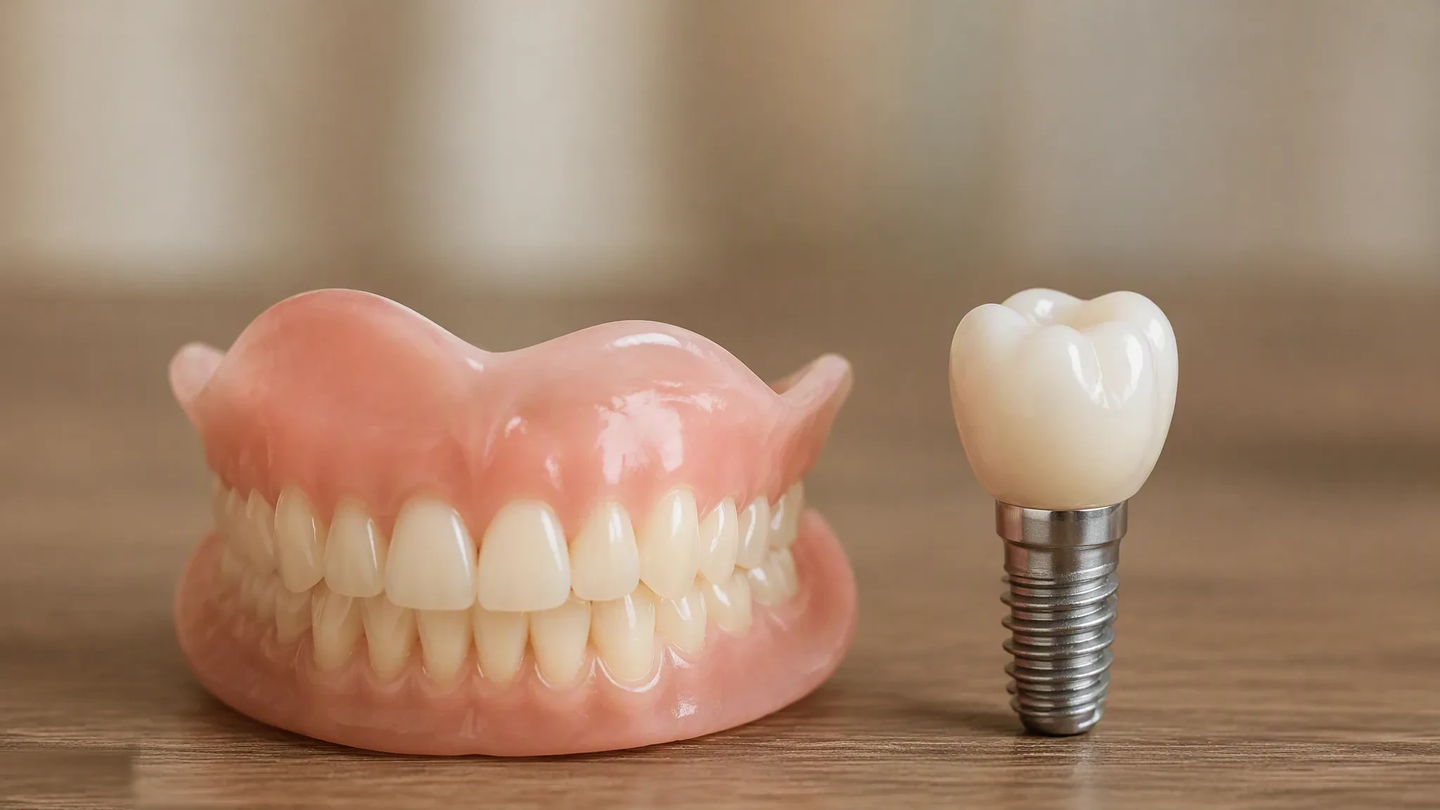 Comparação entre implante dentário e ponte fixa tradicional