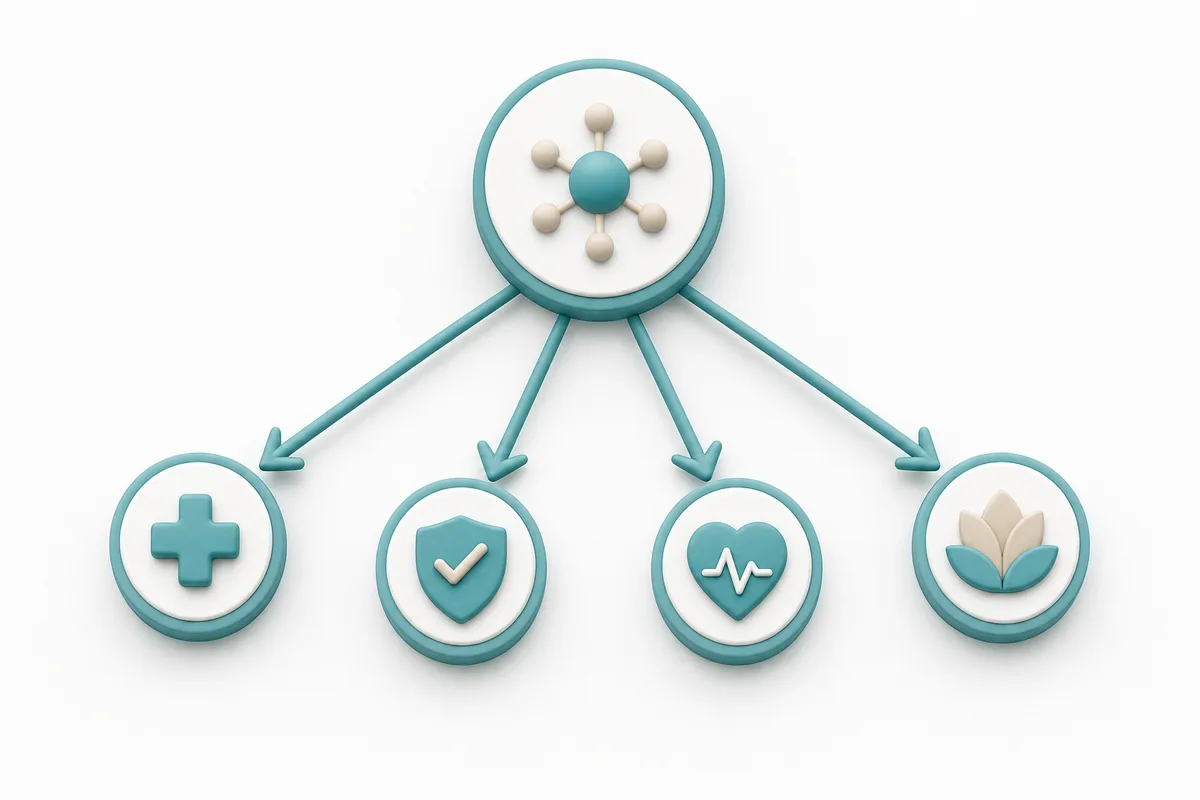diagrama de fluxo simples mostrando o caminho do paciente, começando pela avaliação odontológica e ramificando para médico do sono, otorrinolaringologista, fisioterapeuta e psicólogo conforme o achado